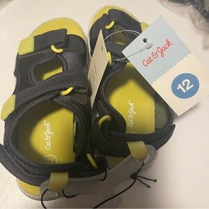 Cat & Jack Kids Sandals - Black and Yellow